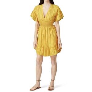 SAYLOR Adrianne Ruffle Sleeve Lightweight Yellow‎ Mini Dress SIZE SMALL